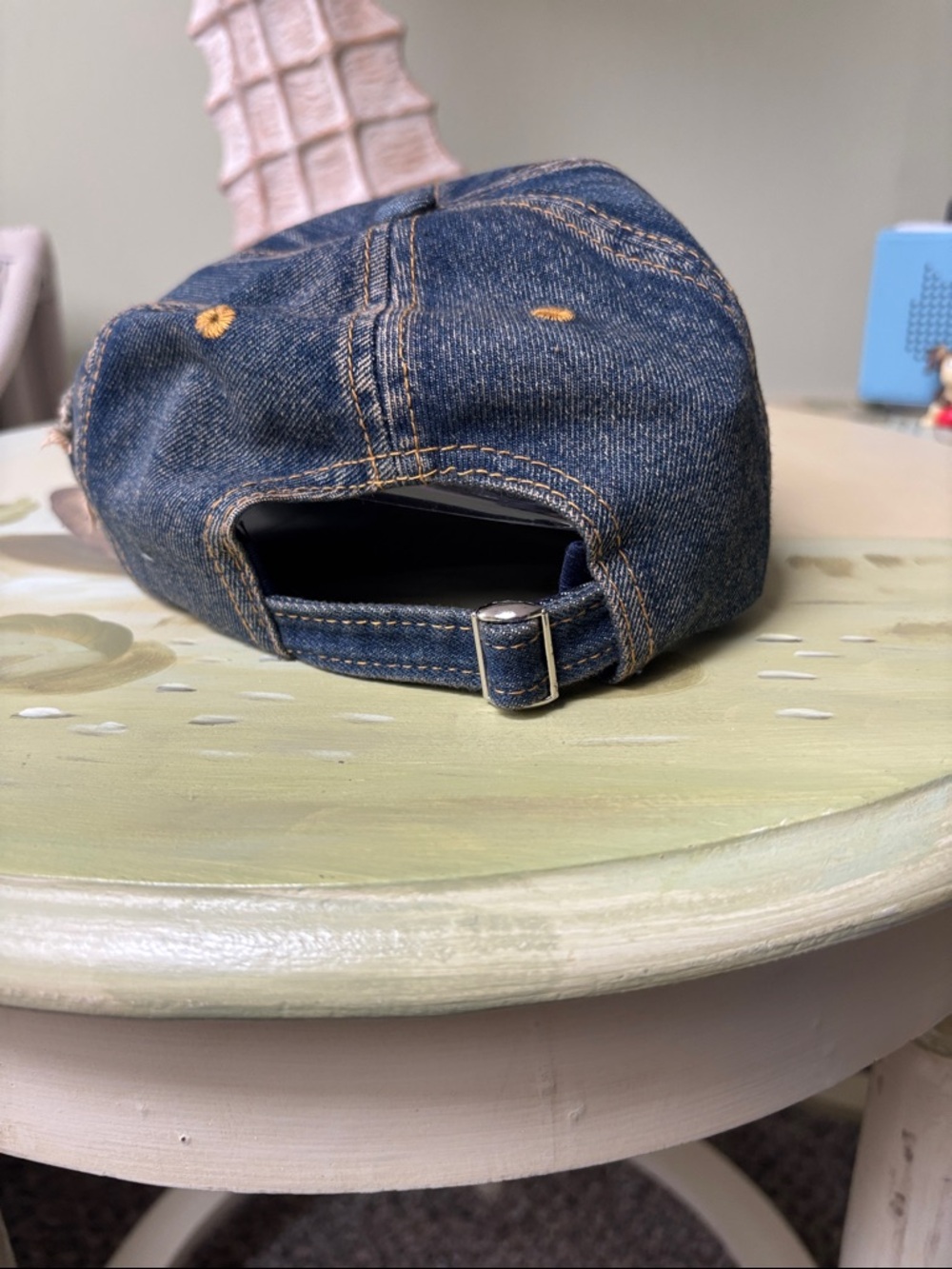 250th Anniversary Distressed Denim Cap with American Flag Detail NWOT - Picture 3 of 7